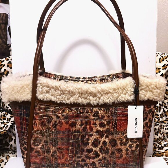 Brahmin Bailee - Tartan Animal Joaquin Satchel Tote - Picture 2 of 7